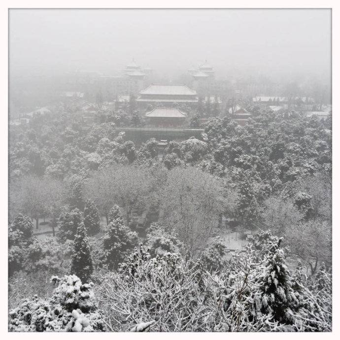 手机摄影：雪落京城