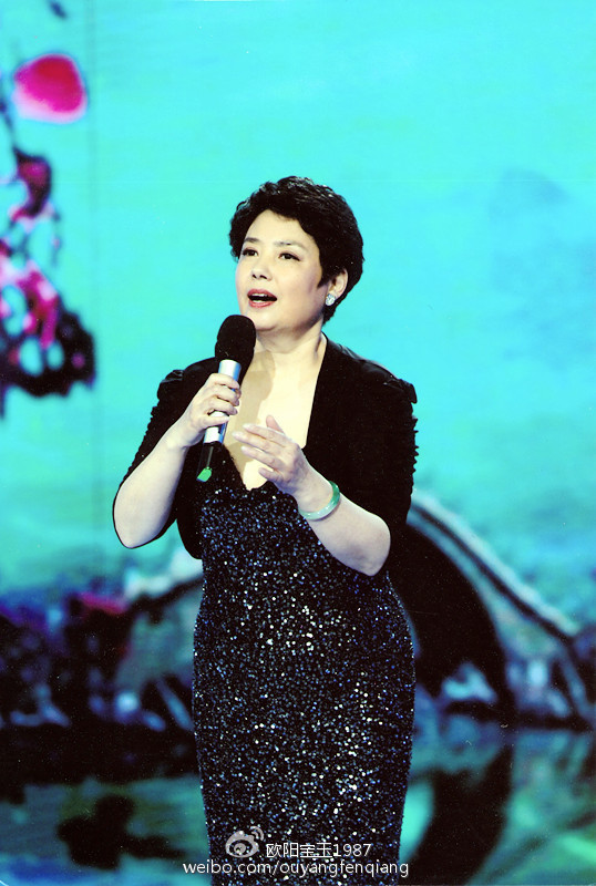 《红楼梦》歌曲首唱、原唱陈力女士。照片拍摄于2012年央视《中国文艺》之红楼不了情