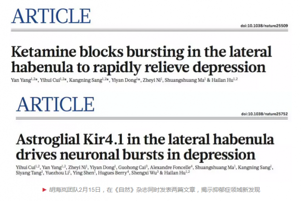 浙大学者两篇Nature长文报道：抑郁症研究获重大突破