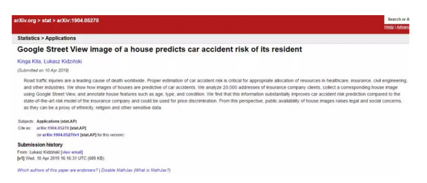 斯坦福最新研究：看图“猜车祸”，用谷歌街景数据建立车祸预测新模型 
