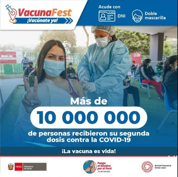 秘鲁已有超过一千万人接种了两剂疫苗