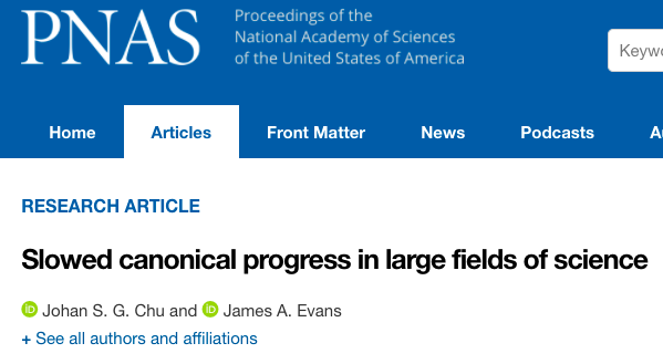 PNAS：数以亿计的论文，正在成为科学创新的阻力